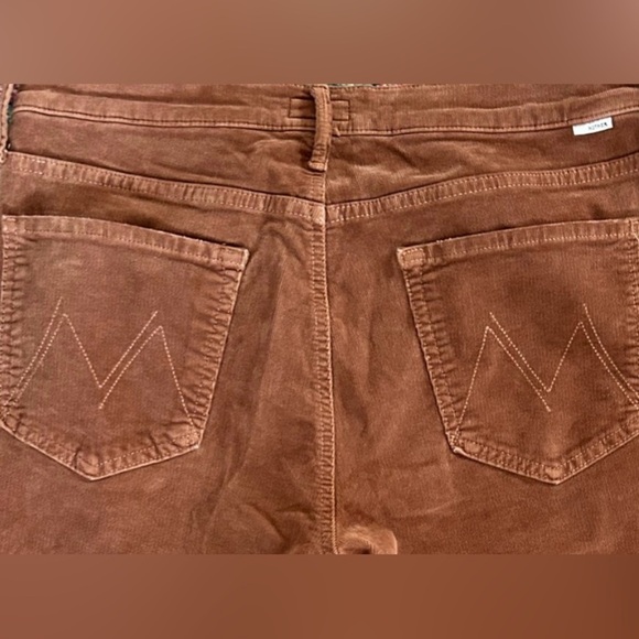 MOTHER Women Hopscotch Brown Corduroy Mid Rise Dazzler Ankle Fray Jeans Size 25 - Picture 8 of 12